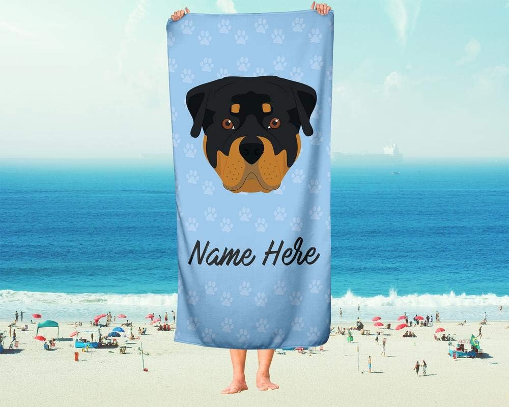 Personalized Corner Extra Large Pet Rottweiler Towel for Kids