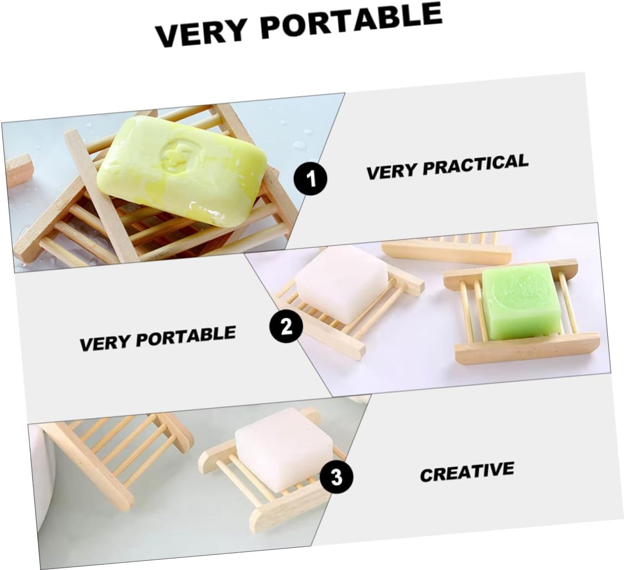 PRETYZOOM Wooden Soap Dish for Kitchen and Bathroom 1