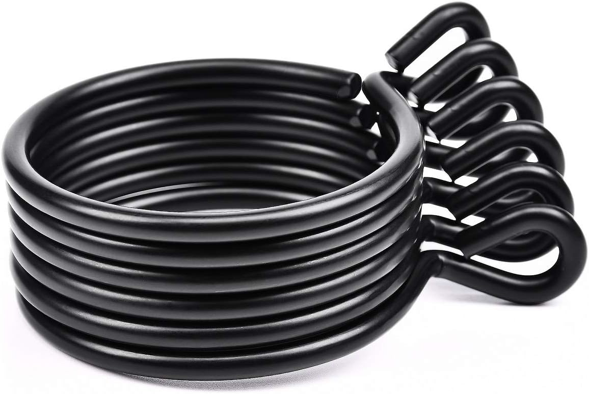 JushengXMX Curtain Rings - 23 Black Metal Set of 14