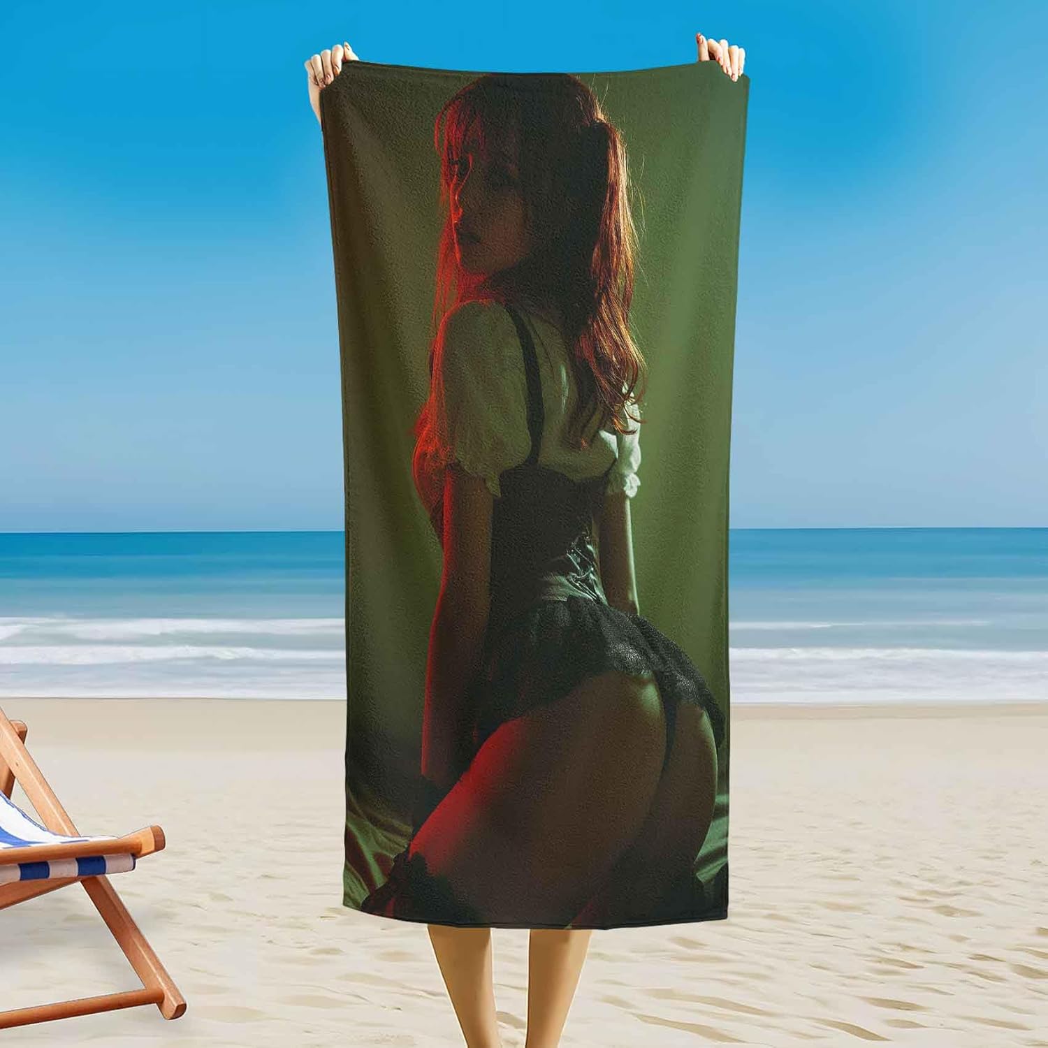 Magnetic Beach Towel for Women Quick Dry Sand Free 30x60
