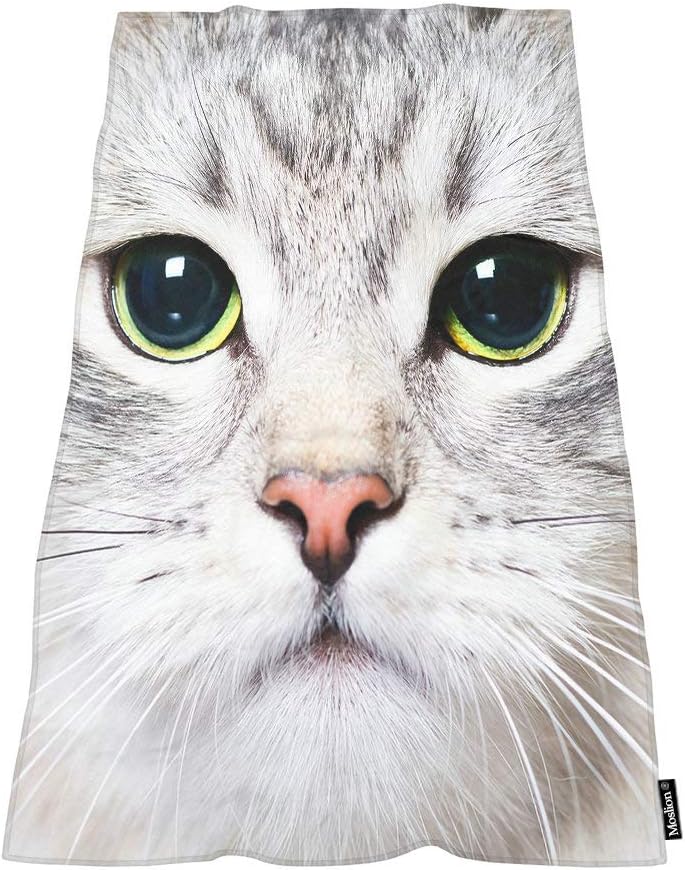 Moslion Comfy Bath Towels for Cat Lovers