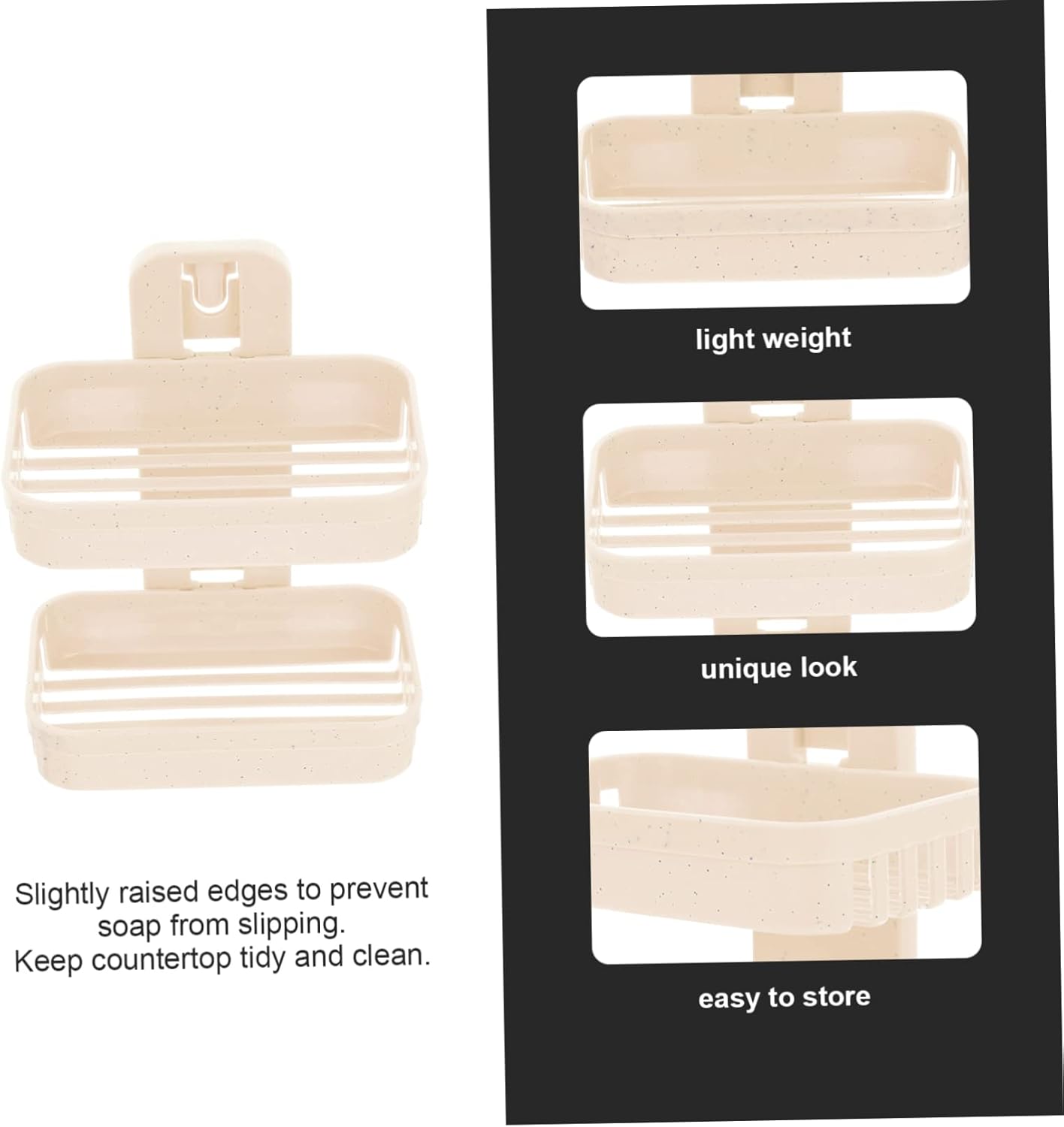 Adhesive Double Layer Soap Holder for Bathroom and Kitchen 1