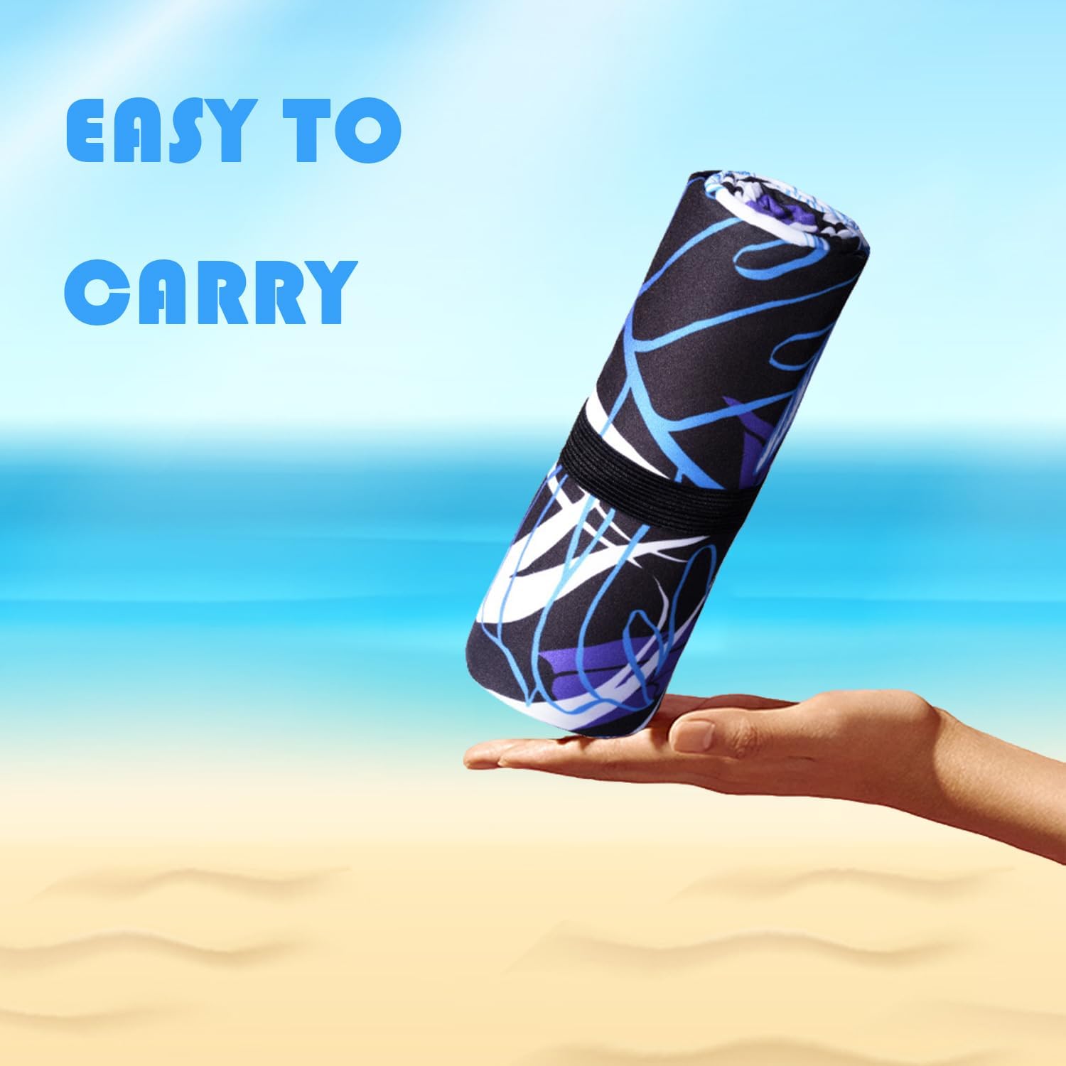 DJDEA Tie Dye Beach Towels Microfiber Extra Large