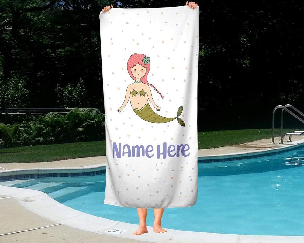 Extra Large Mermaid Towel for Kids - Customizable