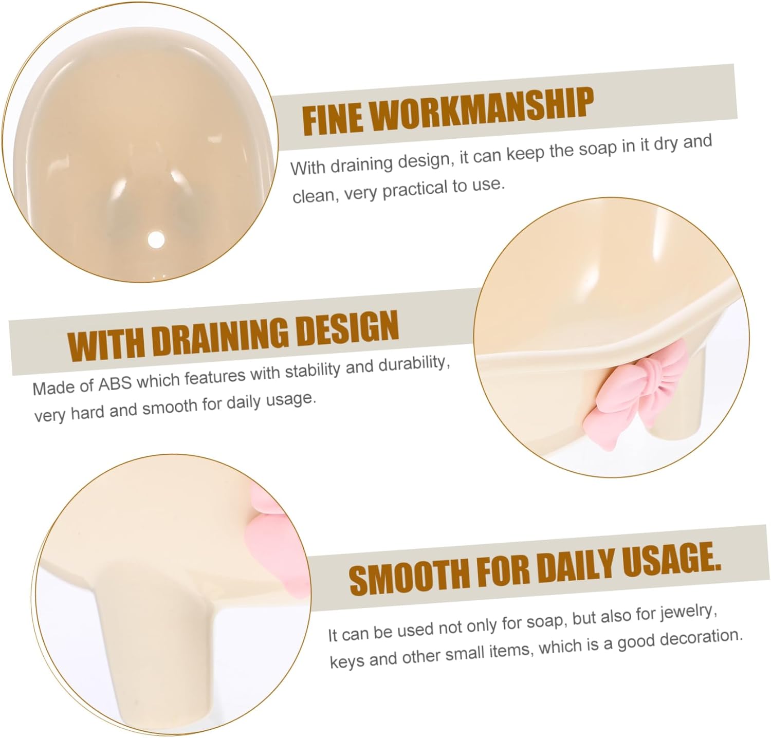GLEAVI Self Draining Soap Holder for Shower