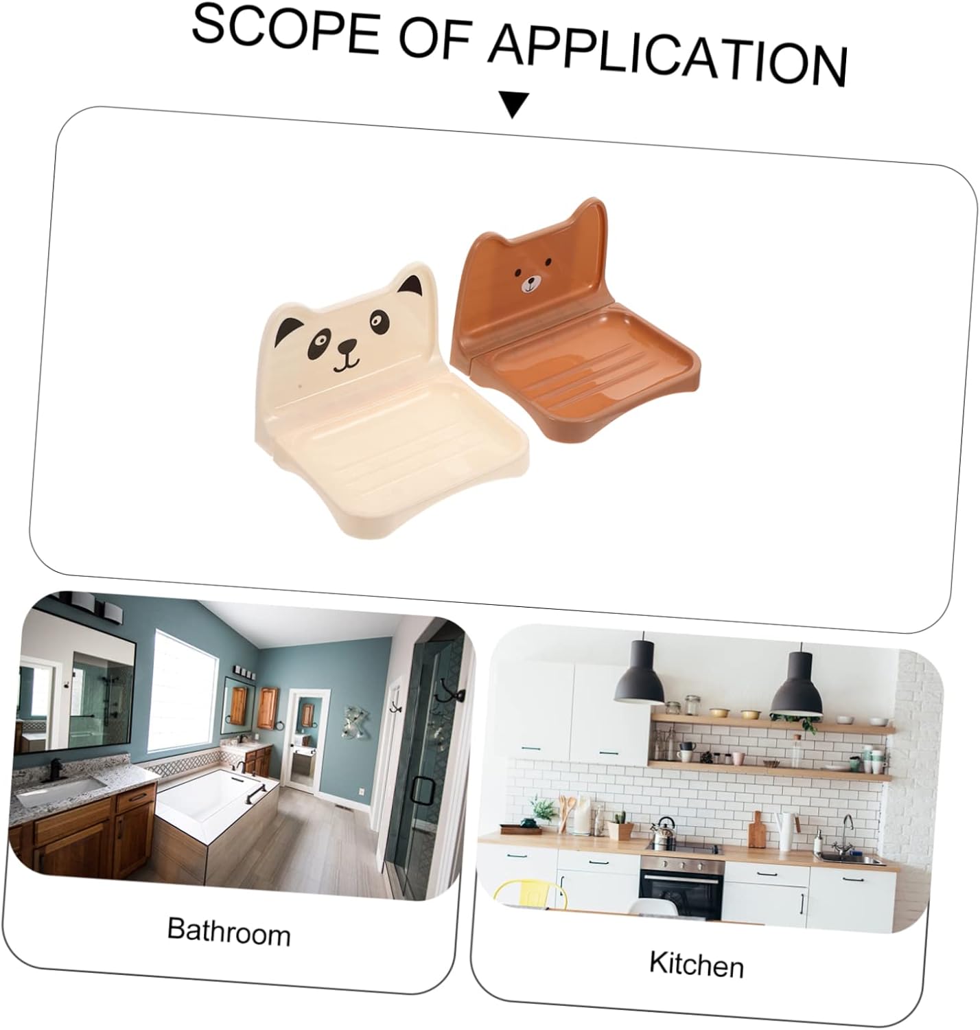 4pcs Wall-Mounted Bar Soap Stand Anti-Slip Dish Organizer 1