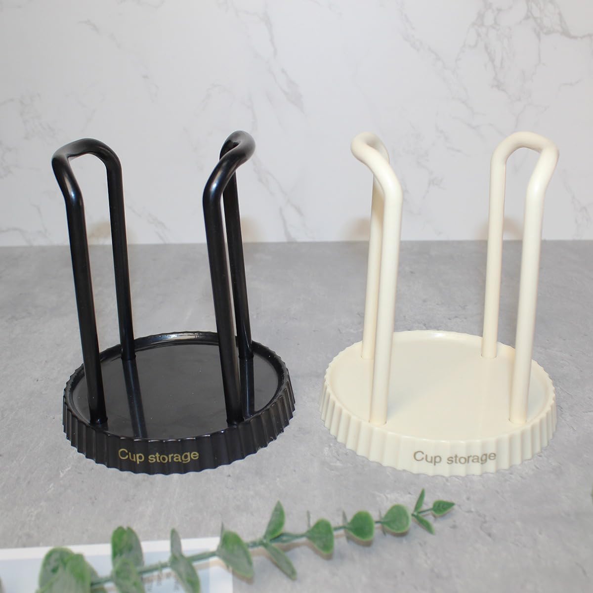 2-Pack Plastic Bathroom Cup Dispenser for 3-7 oz Cups