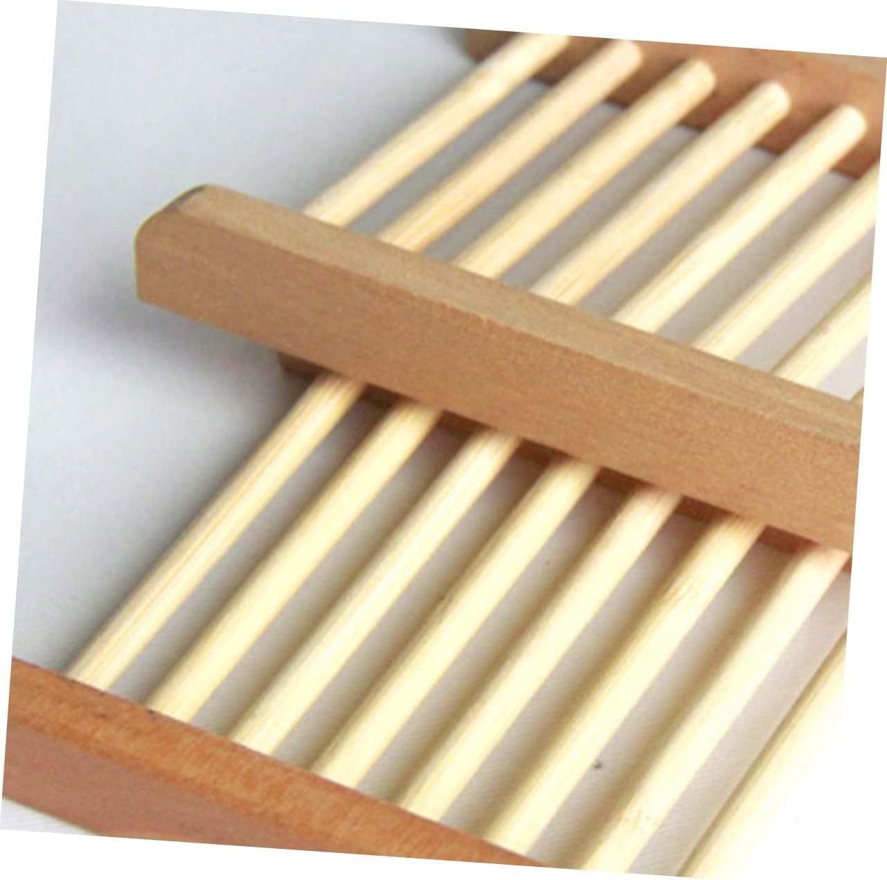 HOOTNEE Wood Soap Dish Holder 2Pcs