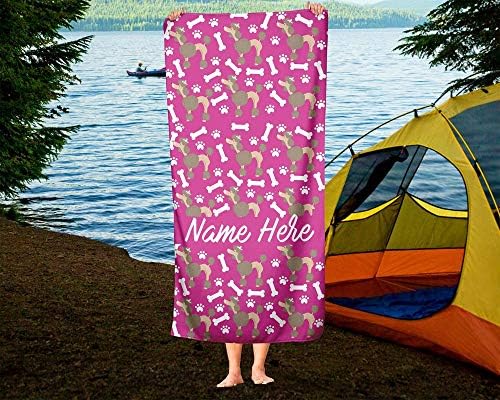 Extra Large Personalized Pet Poodle Towel for Kids and Adults