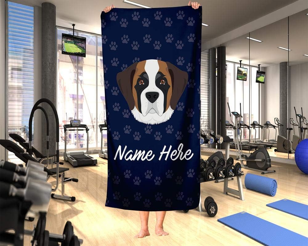 Extra Large Personalized Pet Bernard Towel for Kids and Adults