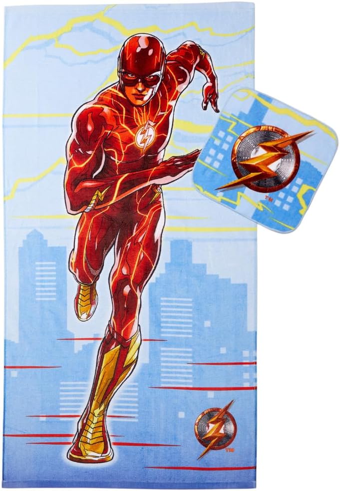 Franco The Flash Kids Bath Towel Set 2 Piece 50x25