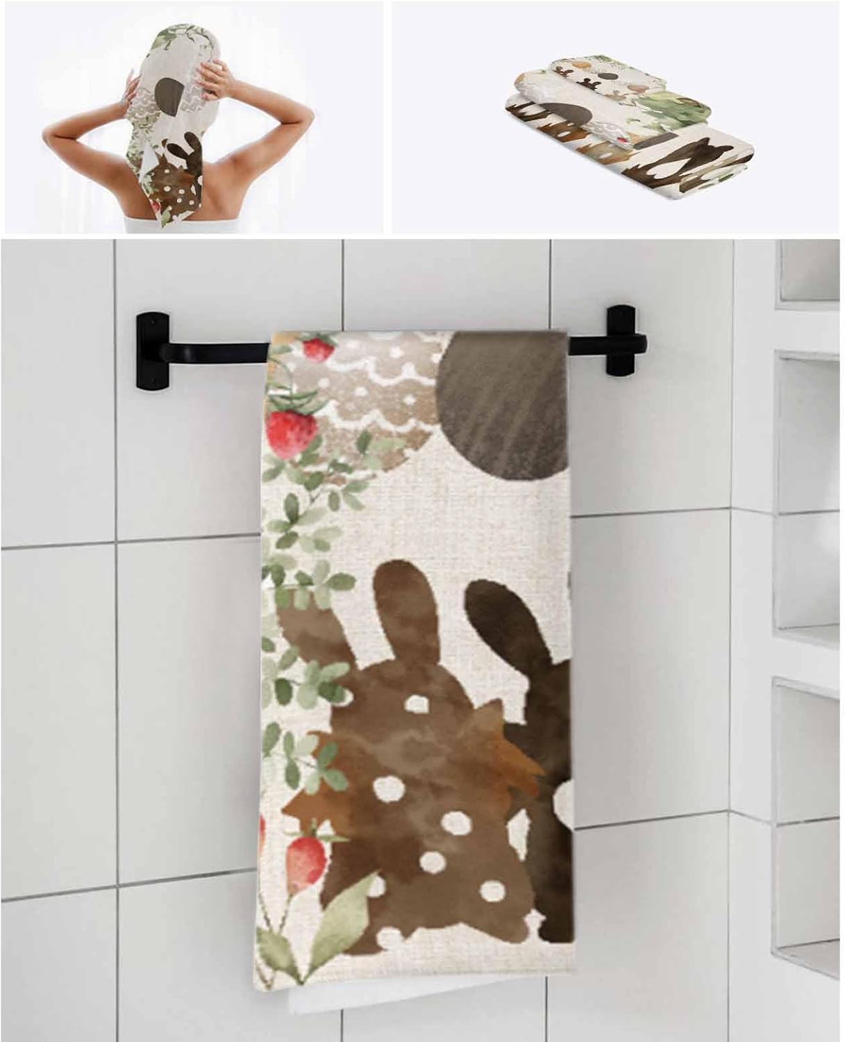 ZOE GARDEN Easter Bunny Towel Set 3-PC