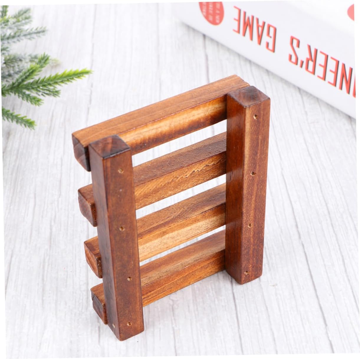 IMIKEYA Wooden Soap Dish for Bathroom Kitchen Shower