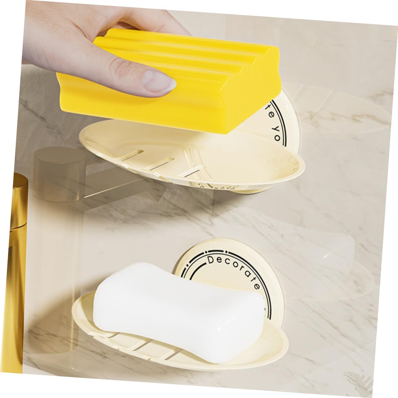 LIFKOME Wall Mount Soap Dish for Small Bathrooms