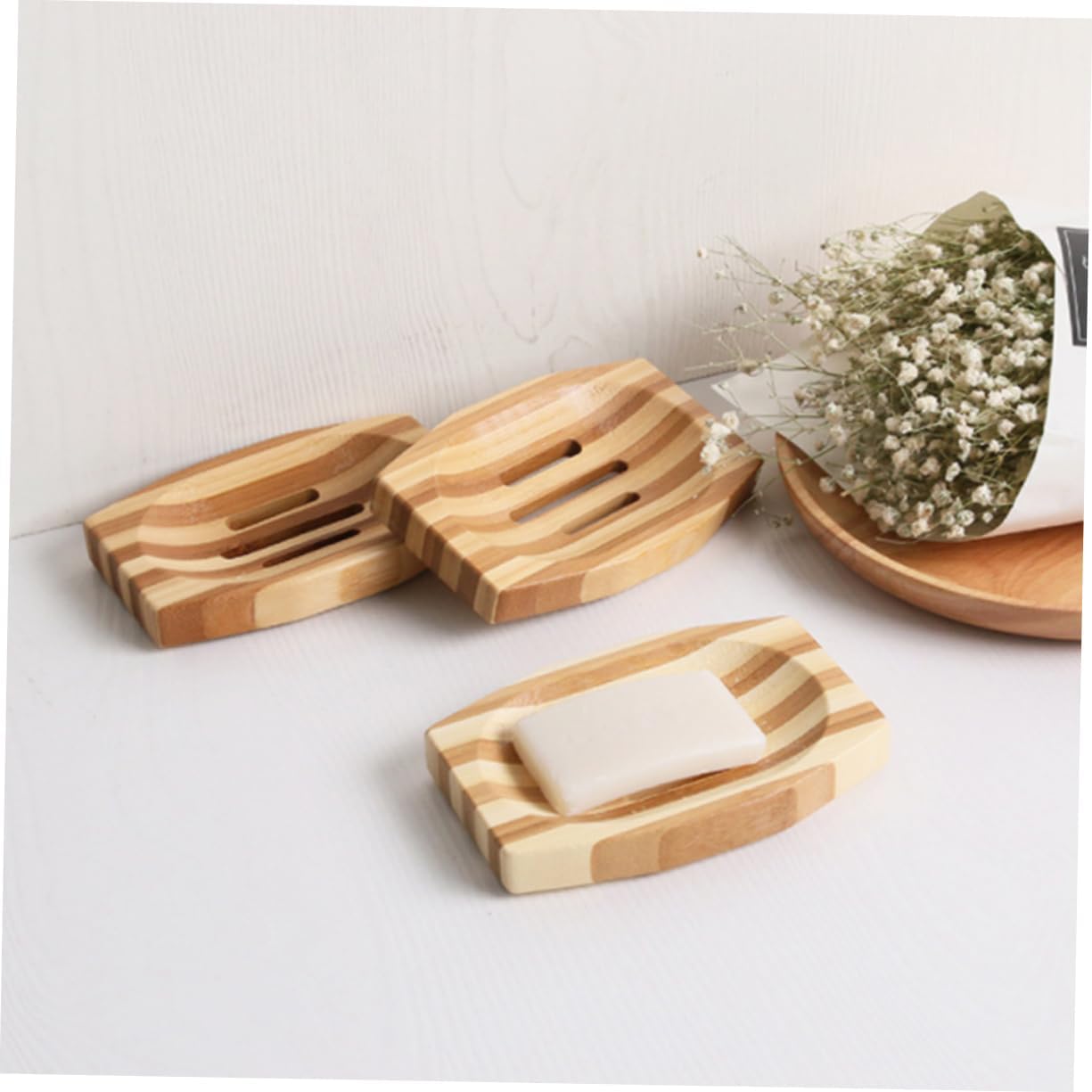 1pc Retro Soap Holder with Draining Design for Bathroom Kitchen