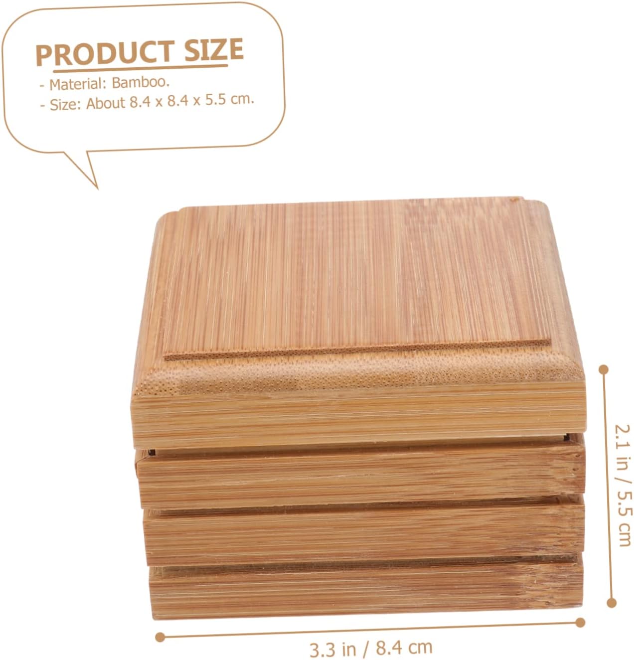 SHOWERORO Bamboo Soap Rack with Lid Holder