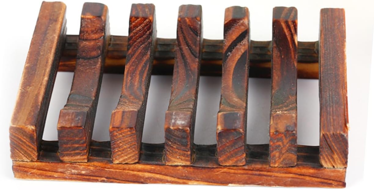 IMIKEYA 4PC Carbonized Soap Dish Holder for Kitchen Bathroom
