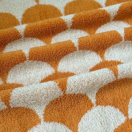 USTIDE Orange Leaf Hand Towels Set 2pcs 134x29inch