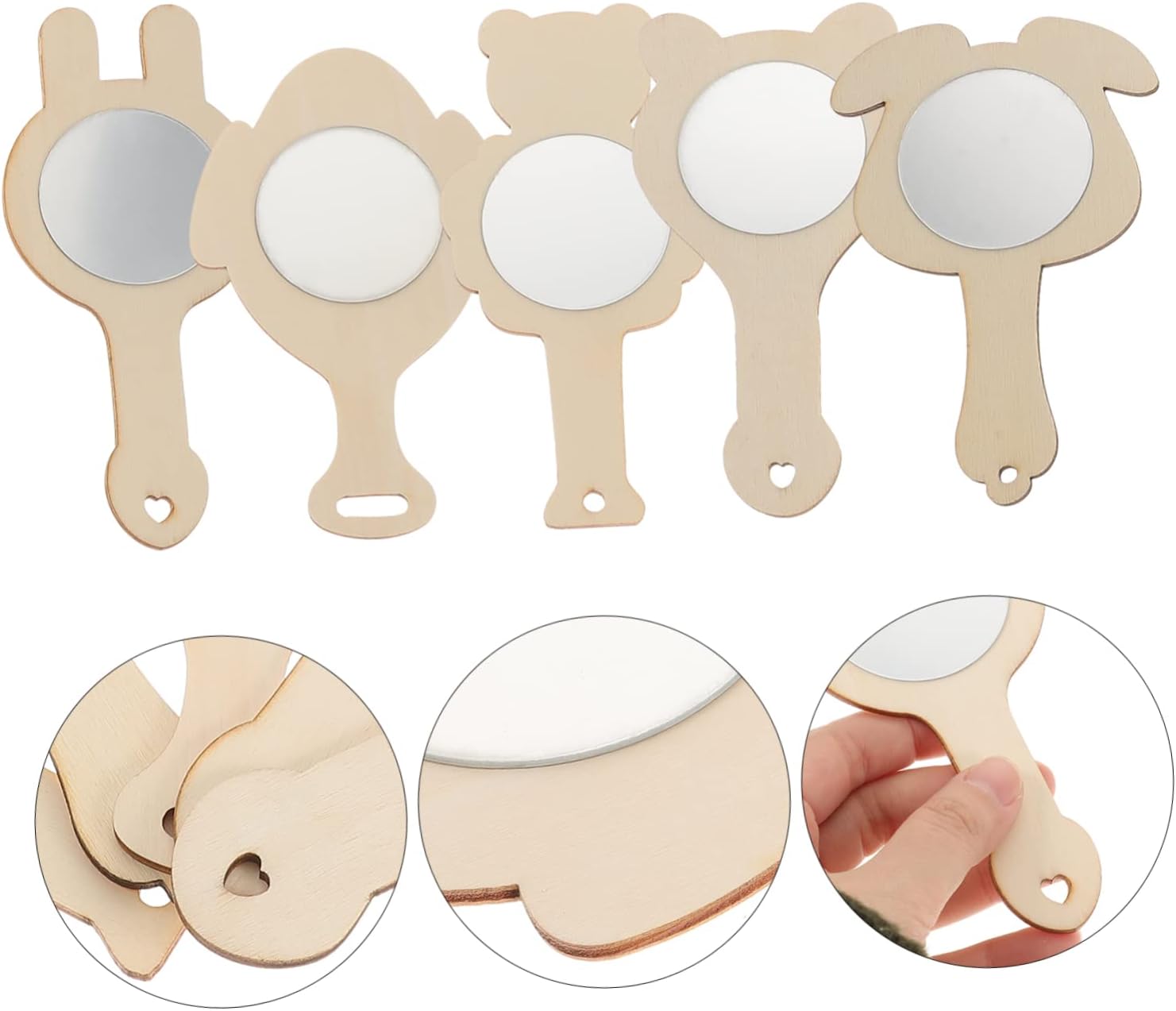 BESPORTBLE 10Pcs DIY Handheld Mirrors for Family Fun and Creative Crafts