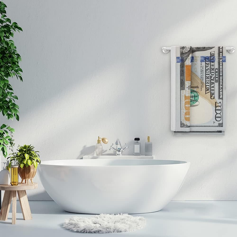 GUBIYU 100 Dollar Bill Patterned Beach Towel