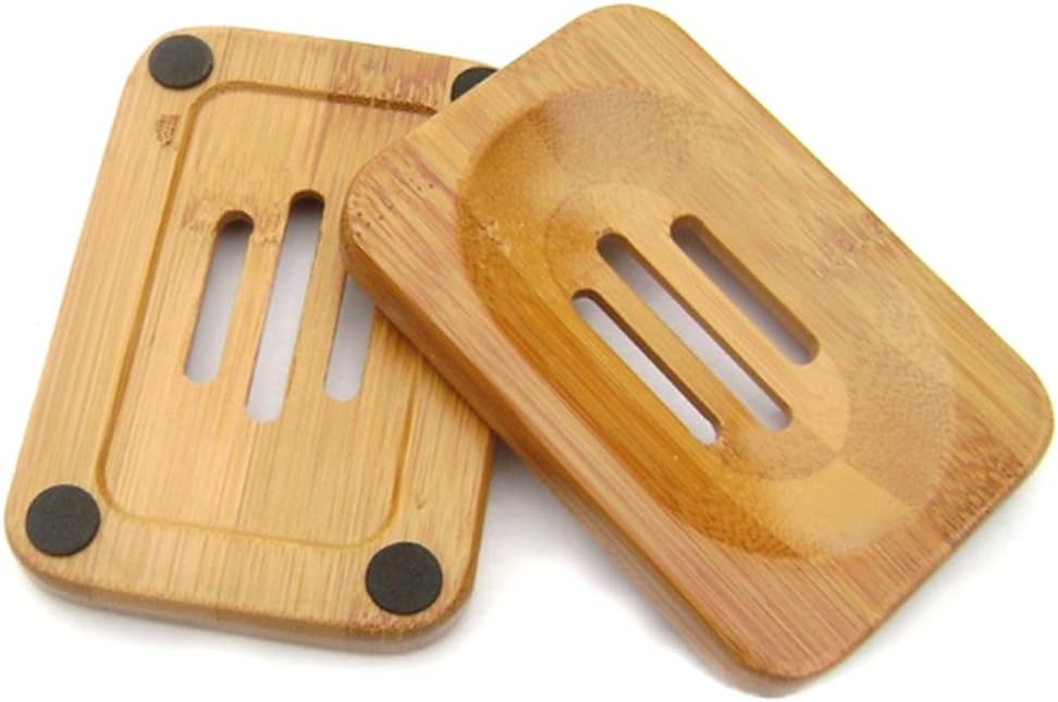 Bamboo Soap Dish Holder Keeps Soap Dry 1