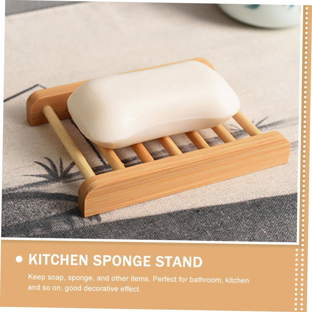 Wooden Soap Holder Bathroom Soap Dish with Drainage