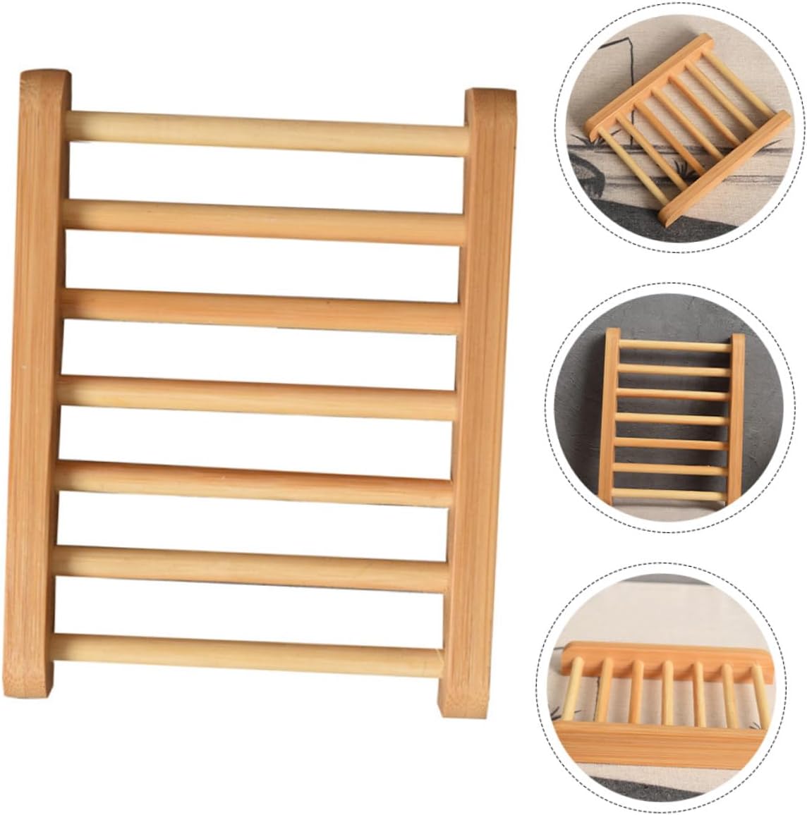 Hemobllo Wooden Soap Holder Natural Design