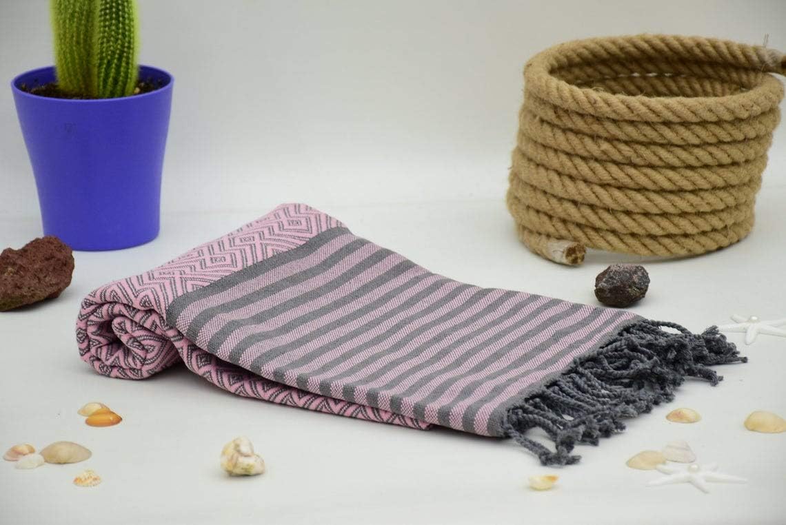 RAY SILVER 4-Pack Turkish Beach Towels 40x71 100 Cotton