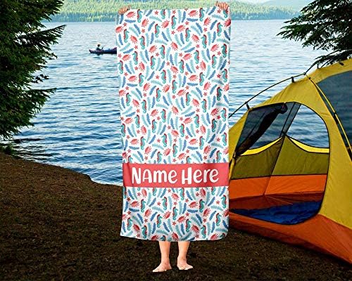 Extra Large Personalized Ocean Seahorse Towel for Kids