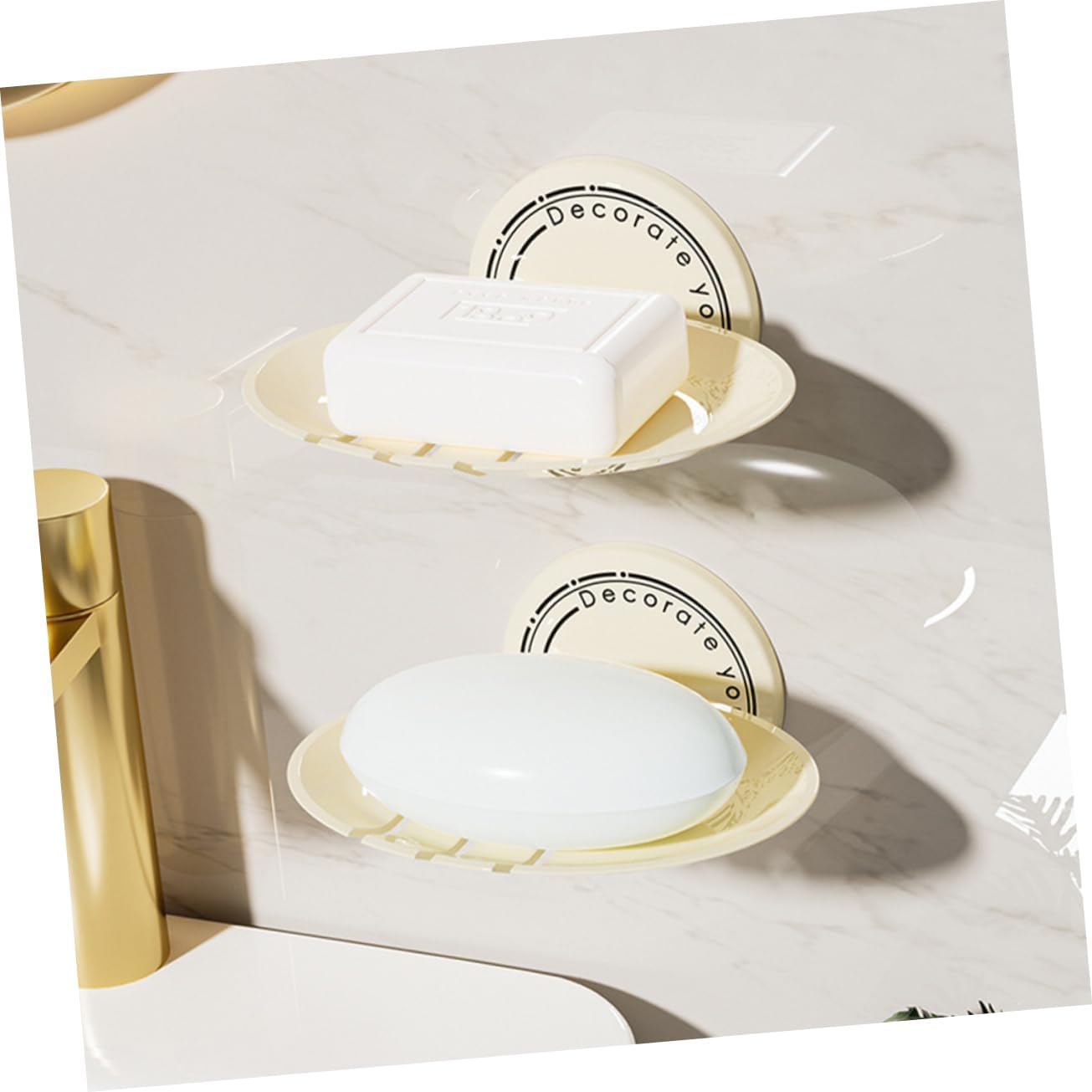 LIFKOME Wall Mount Soap Dish for Small Bathrooms
