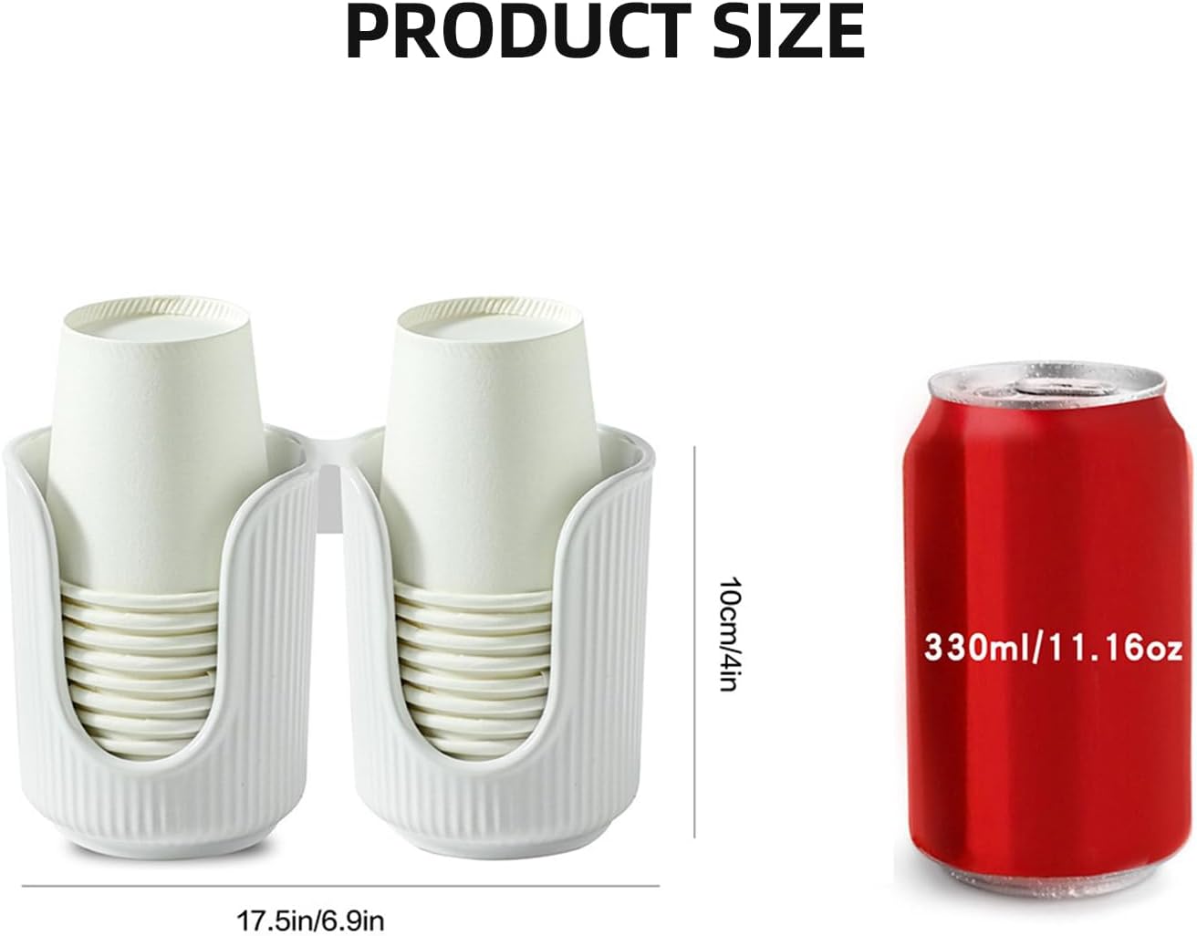 Double Bathroom Cup Holder for 3-5oz Paper Cups