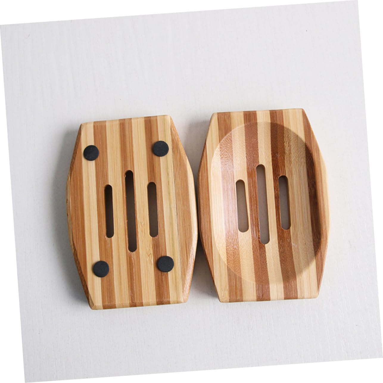 Luxshiny Retro Hollow Bamboo Soap Holder