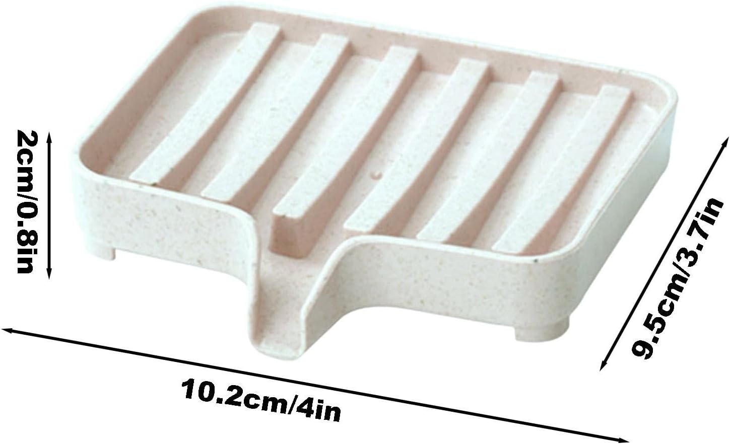 Shower Soap Holder - Double Layer Self-Draining Beige