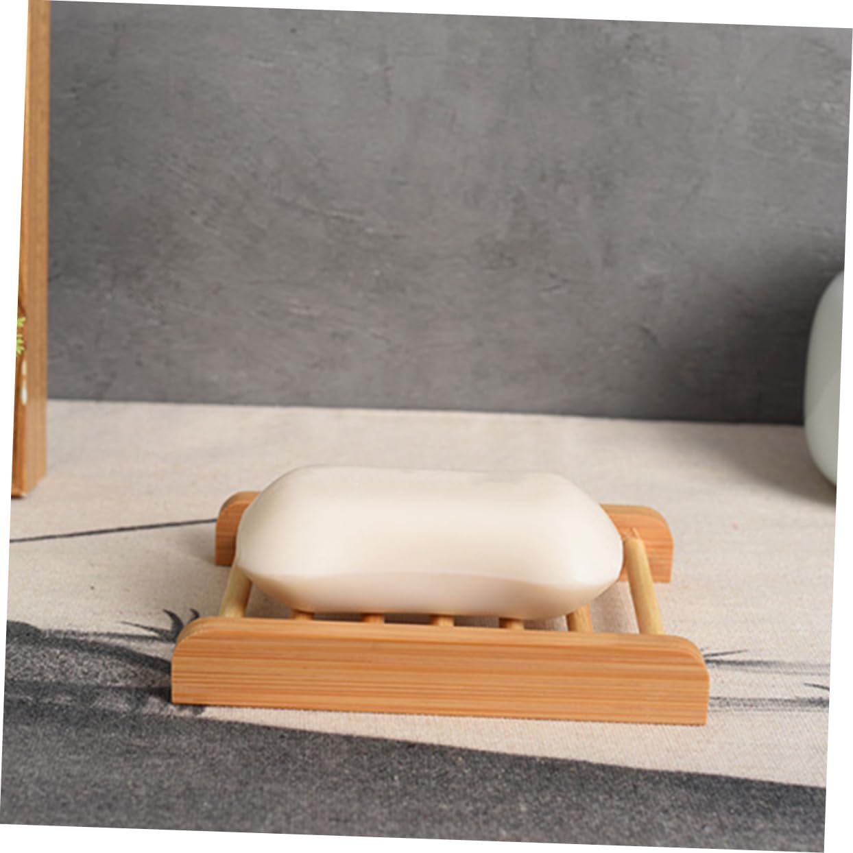 OUNONA Wooden Soap Dish Holder for Bathroom Sink and Shower