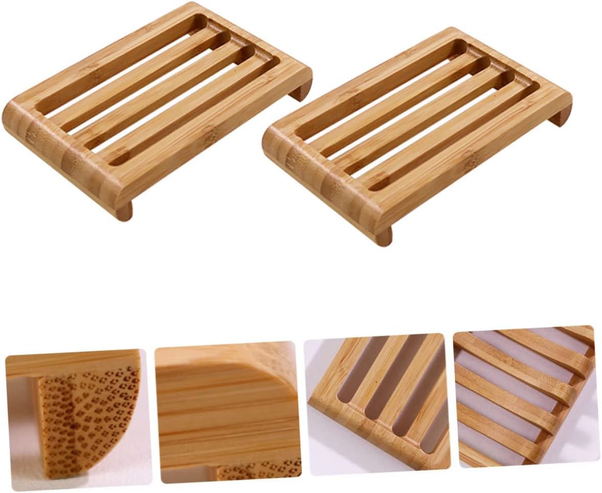 Bamboo Soap Holder for Drying and Organizing