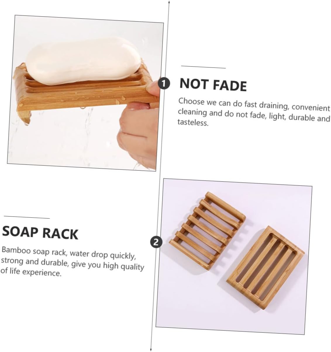 BEBEMOKO Bamboo Soap Case for Bathroom