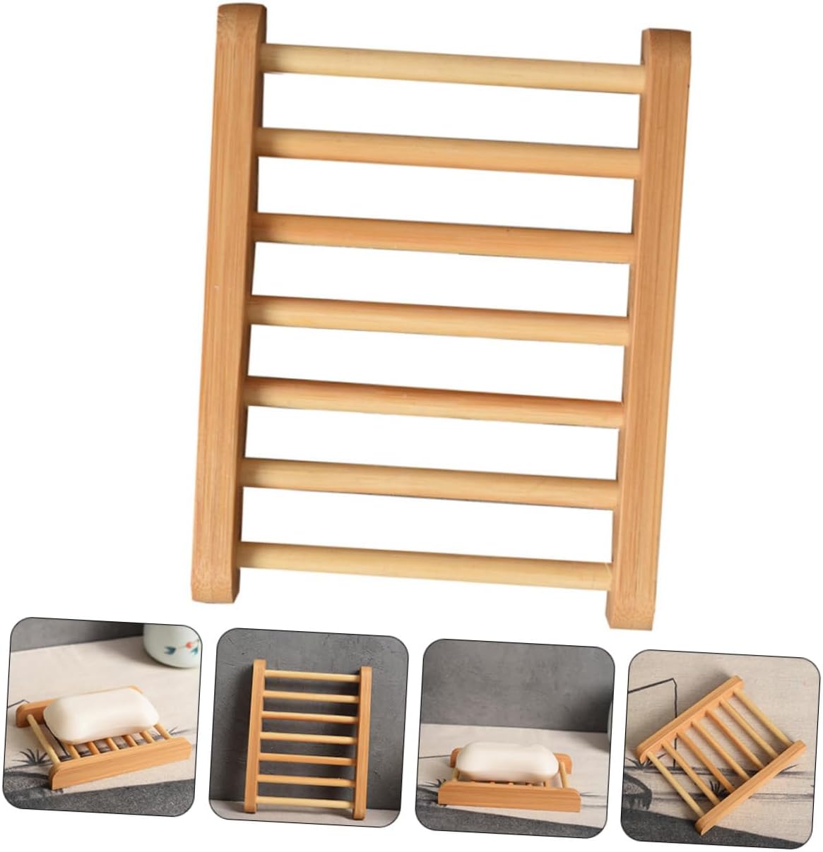 PRETYZOOM Wooden Soap Holder for Bathroom and Shower