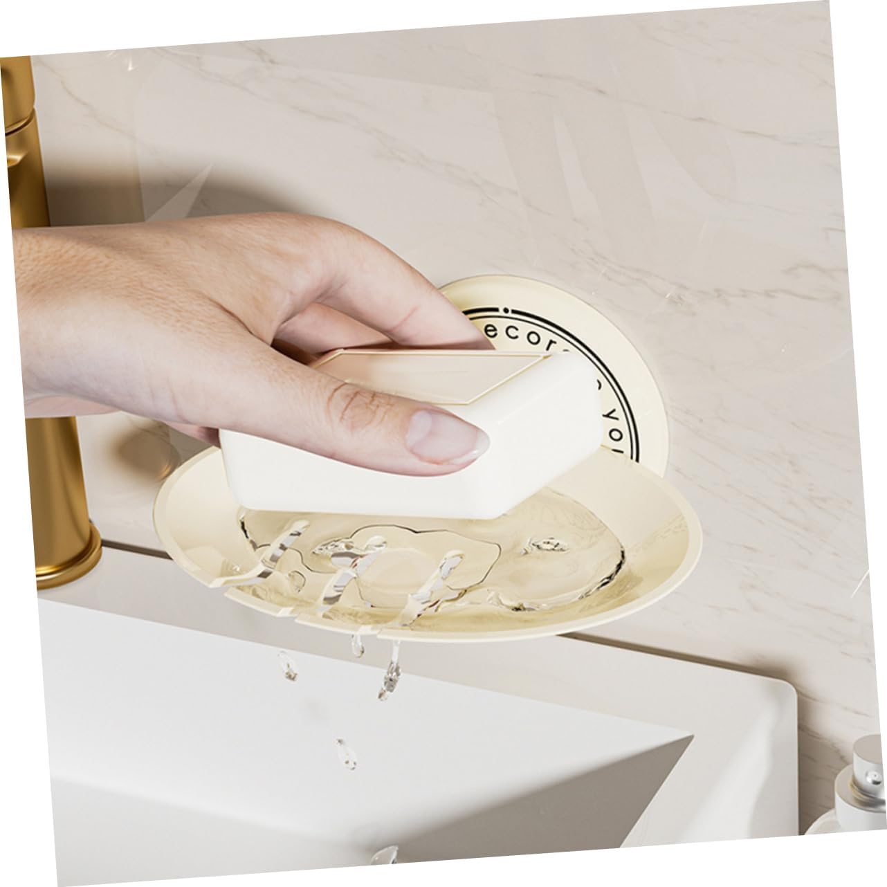 Wall-Mounted Soap Bar Holder with Drainage System