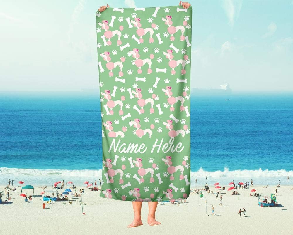 Personalized Corner Extra Large Pet Poodle Towel for Kids