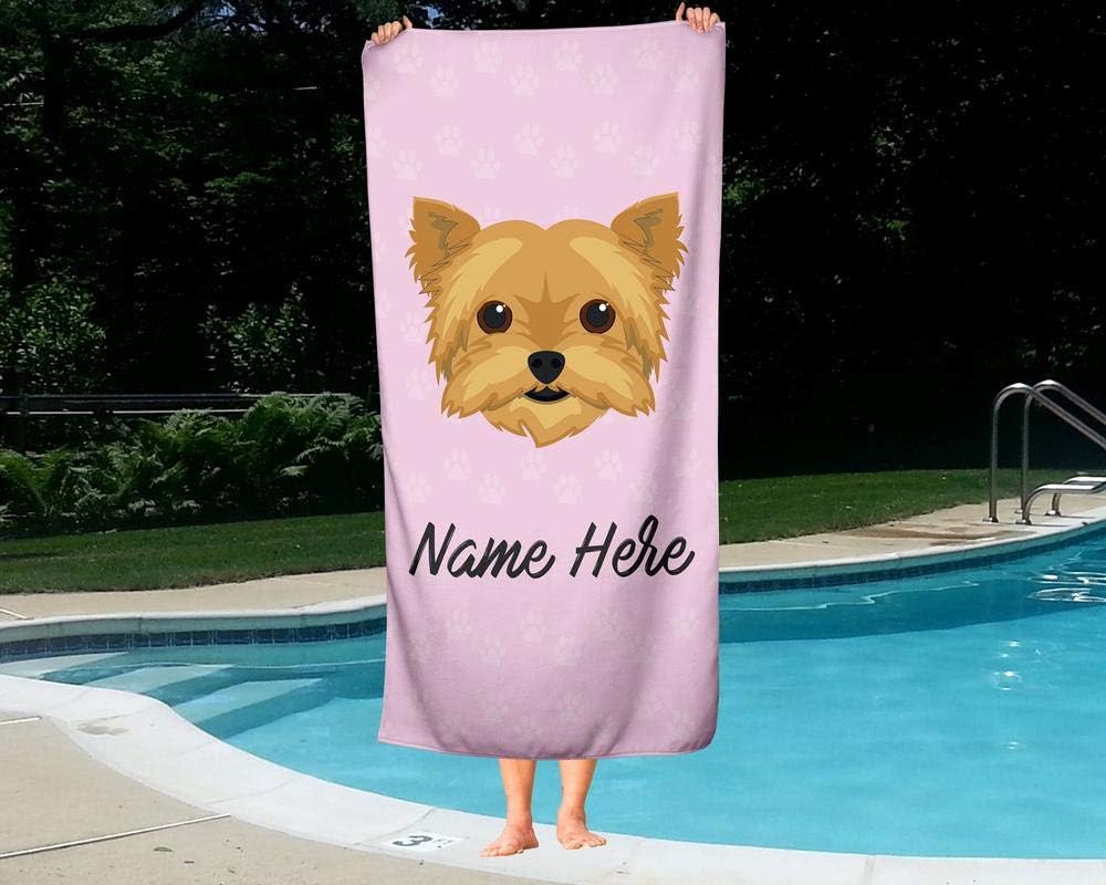 Personalized Yorkie Dog Towel for Kids and Adults
