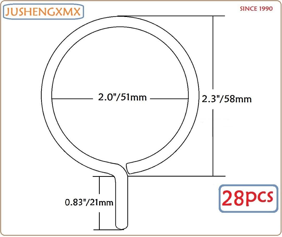 Curtain Rings with Eyelet - 23 Satin Nickel Set of 28
