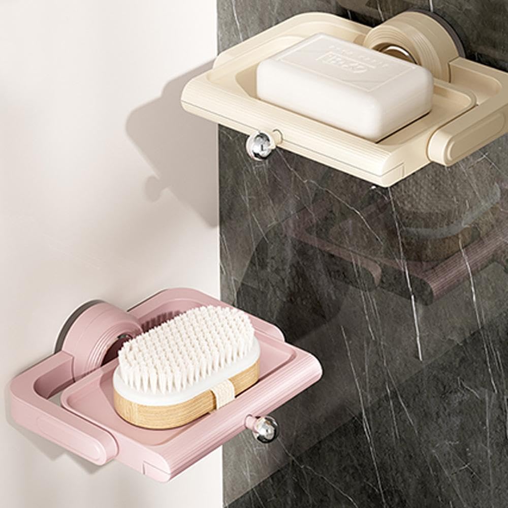 Rotatable Suction Cup Soap Dish - 360 Degree Swivel Holder