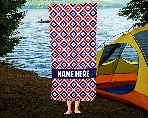 Extra Large Personalized Stars in Diamonds Towel for Kids and Adults