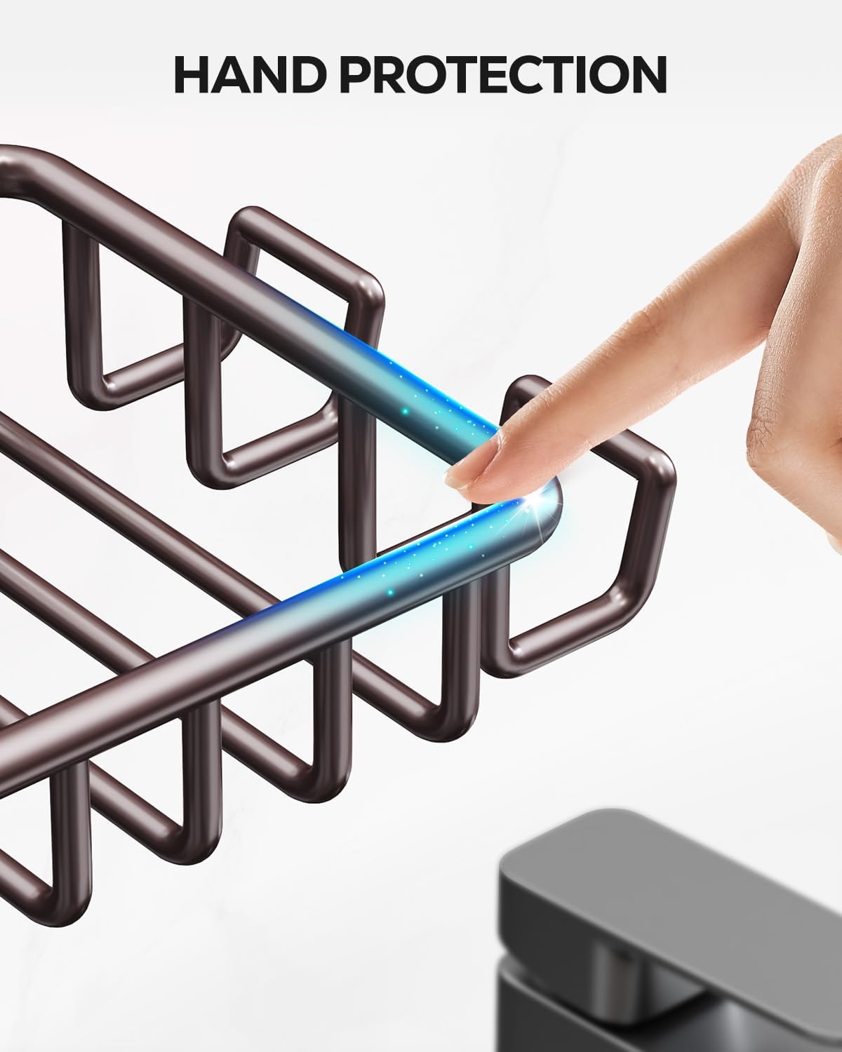 Nieifi Stainless Steel Soap Dish with 4 Hooks