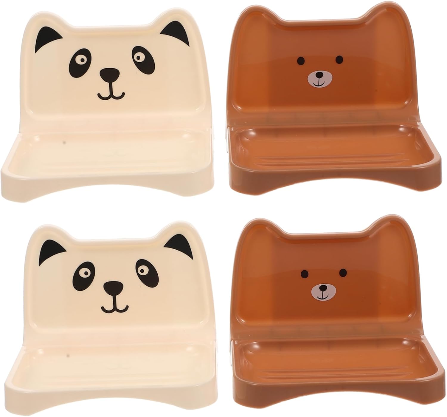 4pcs Wall-Mounted Soap Dish Quick Dry Holder