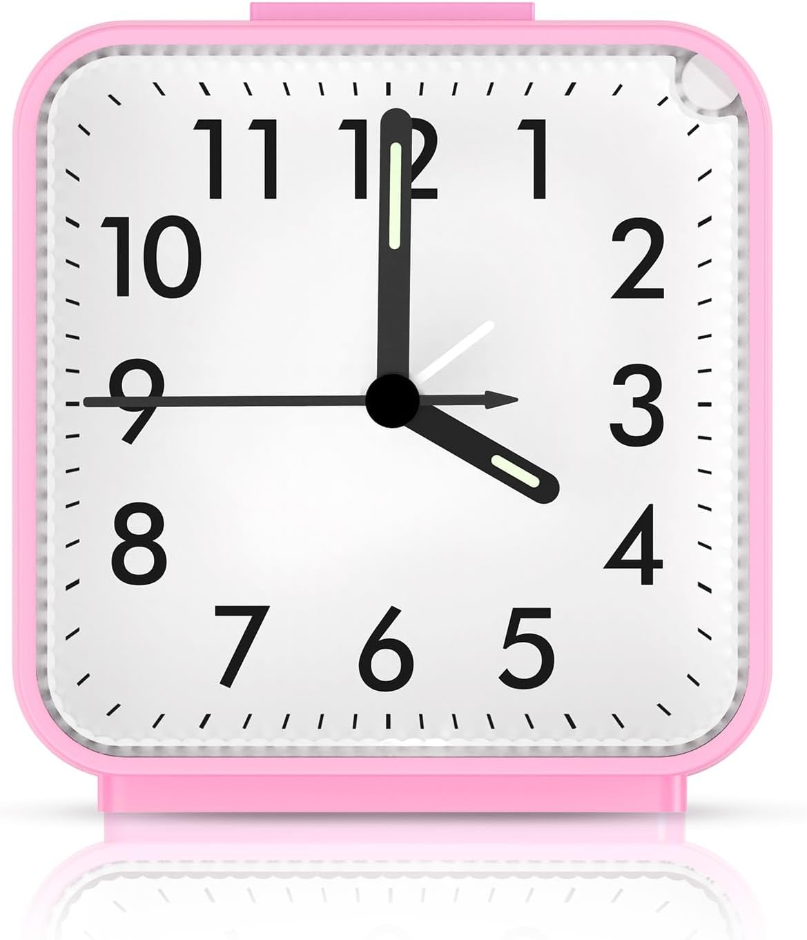 AMIR Silent Analog Alarm Clock with Snooze and Light
