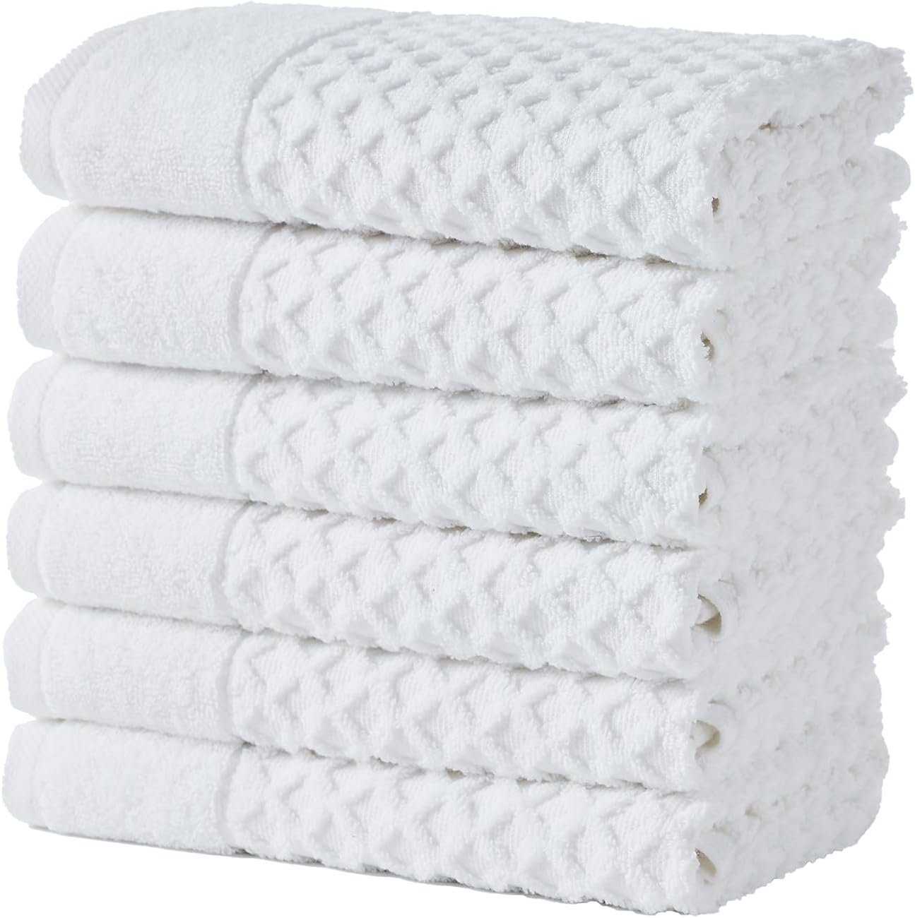 Great Bay Home White Bath Towels 6 Pack 26x16