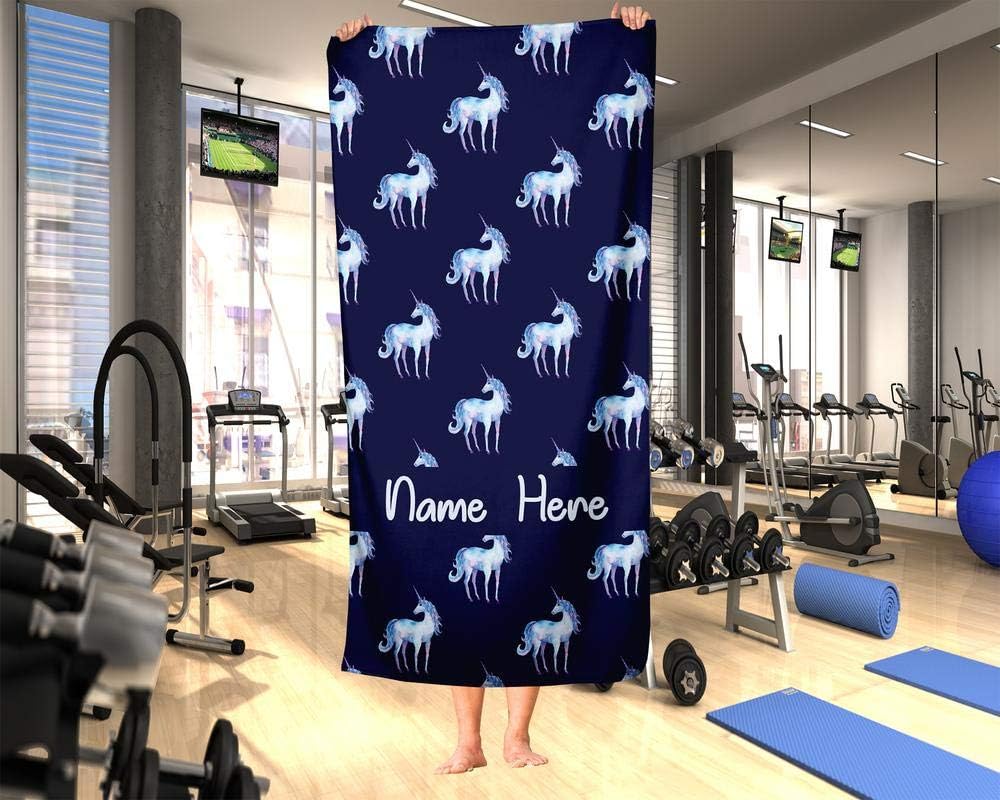 Extra Large Personalized Unicorn Towel for Kids and Adults
