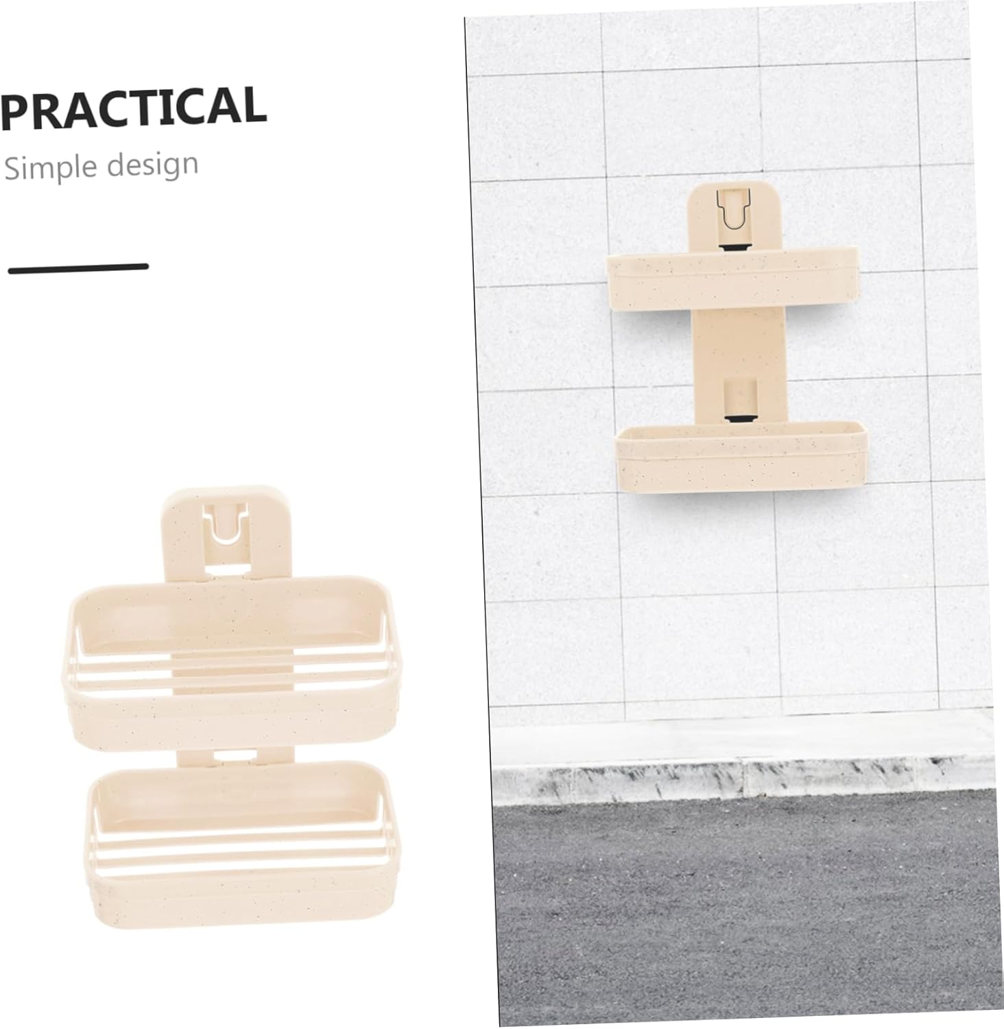 Alipis Double Layer Wall Mount Soap Holder for Bathroom