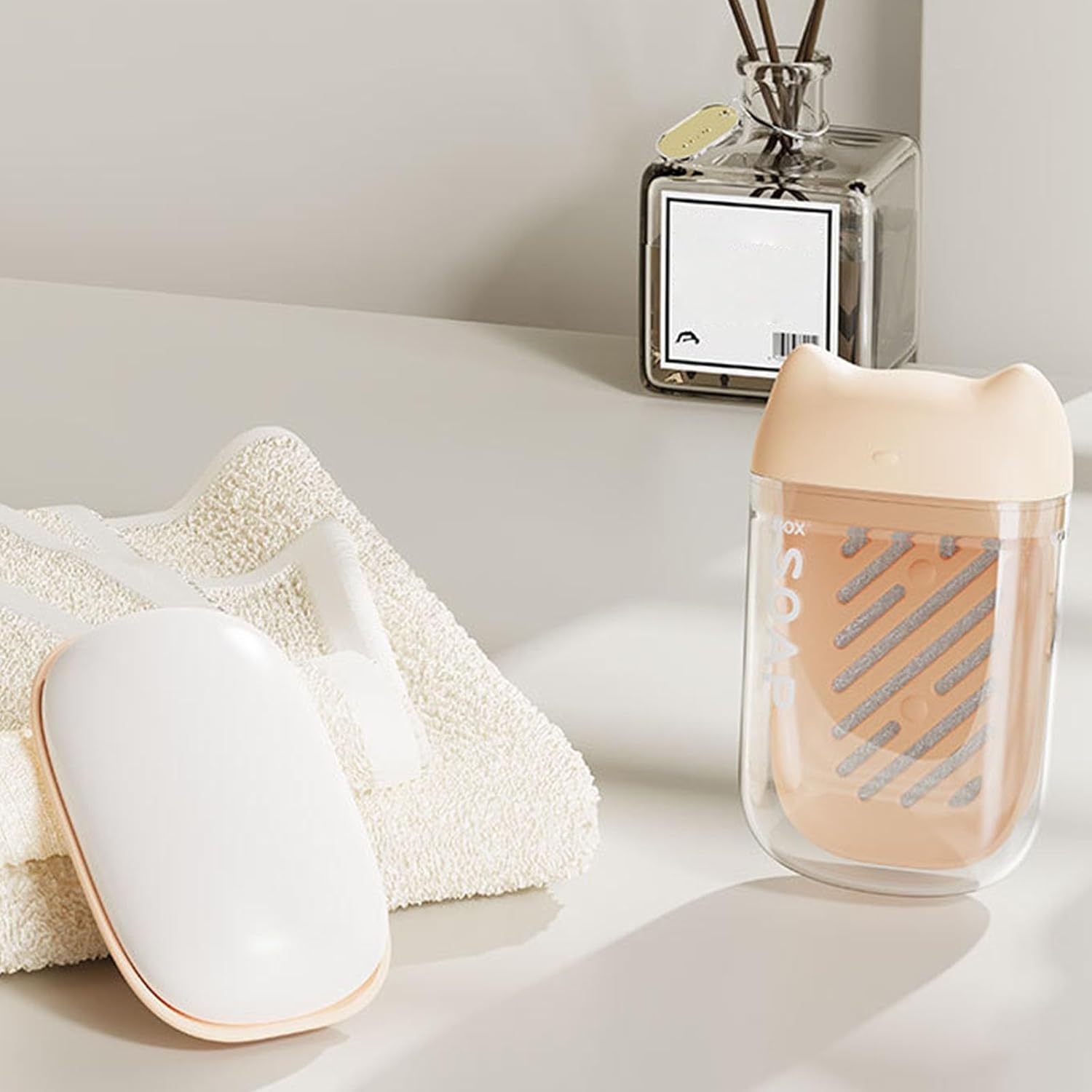 ZEXKENS Soap Holder with Leakproof Lid for Travel and Home Use